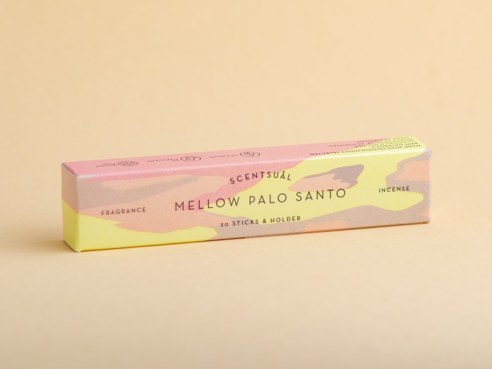 Японское благовоние Scentsual Calm Palo Santo (Пало Санто), 30 штук + подставка