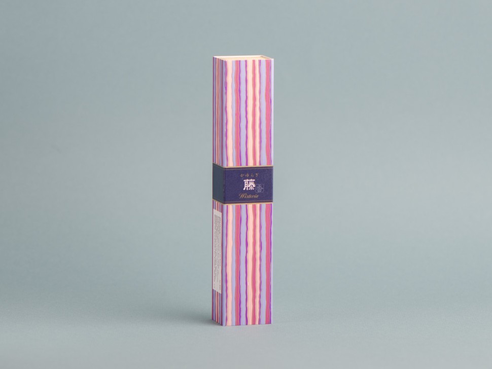 Японское благовоние KAY Wisteria (Глициния), 40 штук, подставка