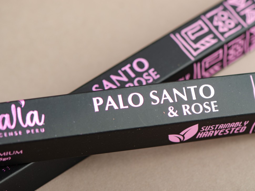 Благовоние ISPALLA Пало Cанто и Роза,  10 палочек (15 г.)