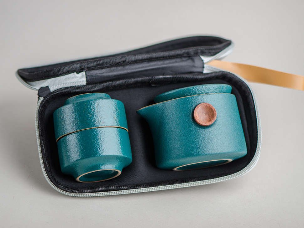 Набор посуды походный #169, керамика, 4 предмета.