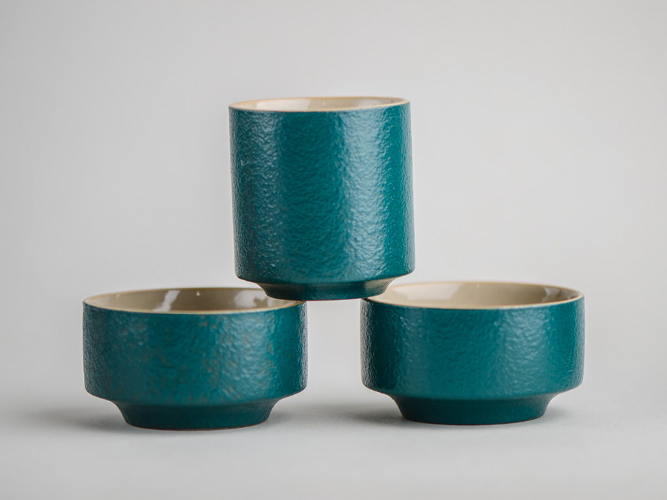 Набор посуды походный #169, керамика, 4 предмета.