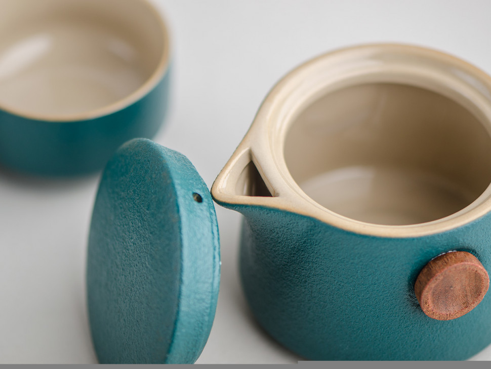 Набор посуды походный #169, керамика, 4 предмета.