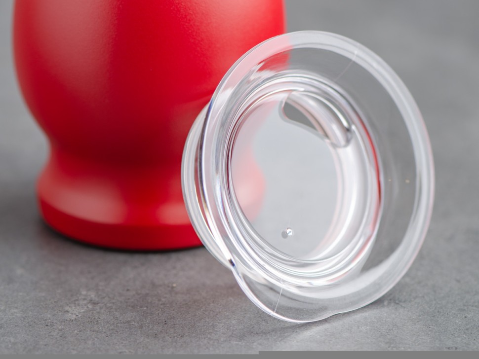 Матешница (калабас, калебас) #455, "Красный" металлический с крышкой 250 мл.