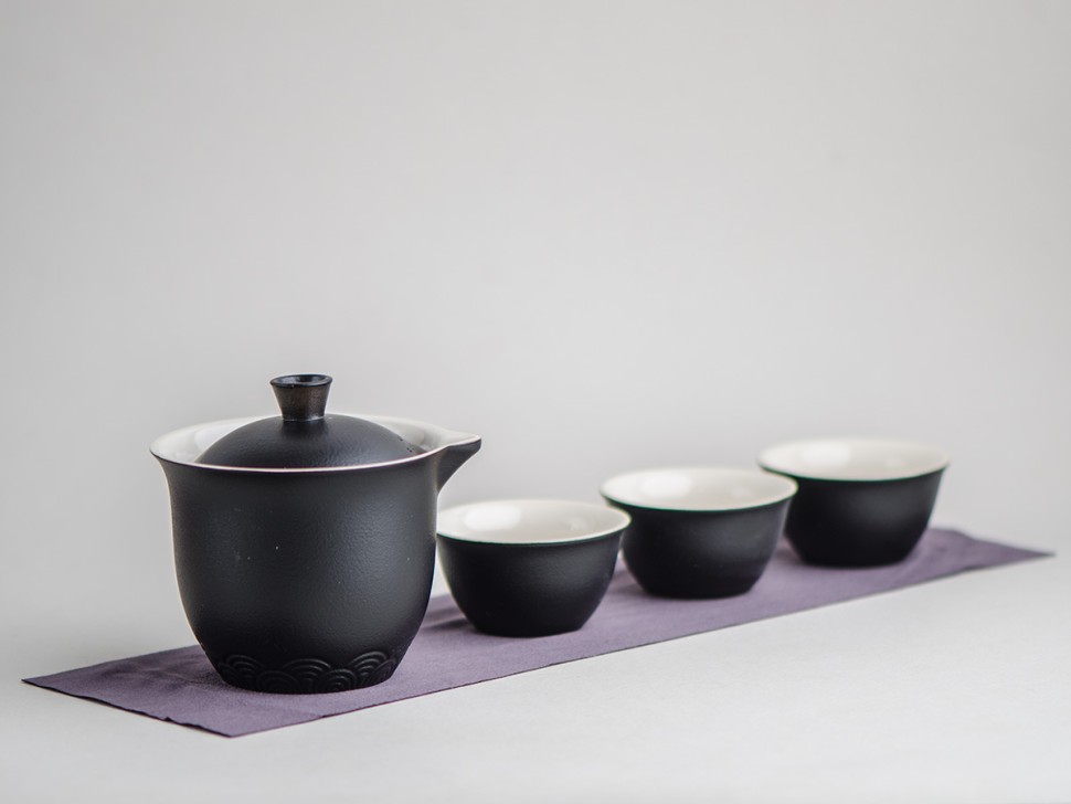 Набор посуды походный #172, керамика, 4 предмета.