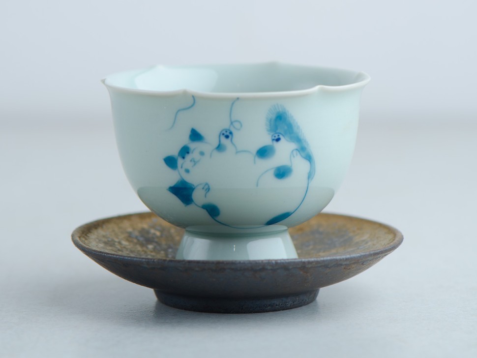 Подставка для пиалы #24, 9х2 см., керамика.