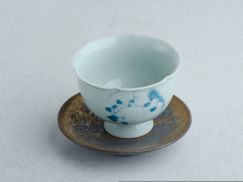 Подставка для пиалы #24, 9х2 см., керамика.