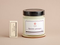 Аромасвеча "Игристый грейпфрут", деревянный фитиль, соевый воск, 200 мл.
