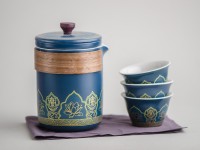 Набор посуды походный #170, керамика, 4 предмета.