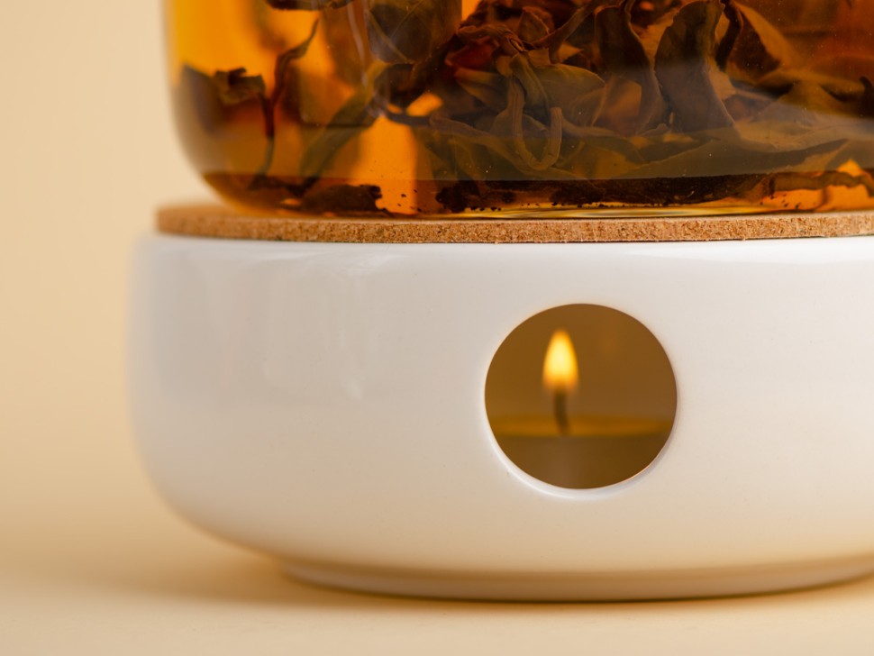 Подставка для подогрева чайника, # 13, керамика, 15х6 см.