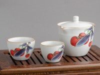 Набор посуды походный #155, керамика Жу Яо, 3 предмета.