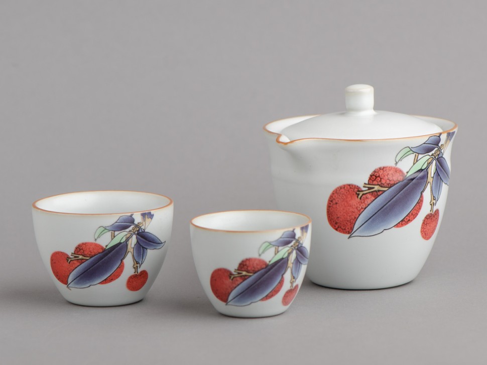 Набор посуды походный #155, керамика Жу Яо, 3 предмета.