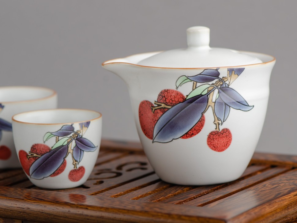 Набор посуды походный #155, керамика Жу Яо, 3 предмета.