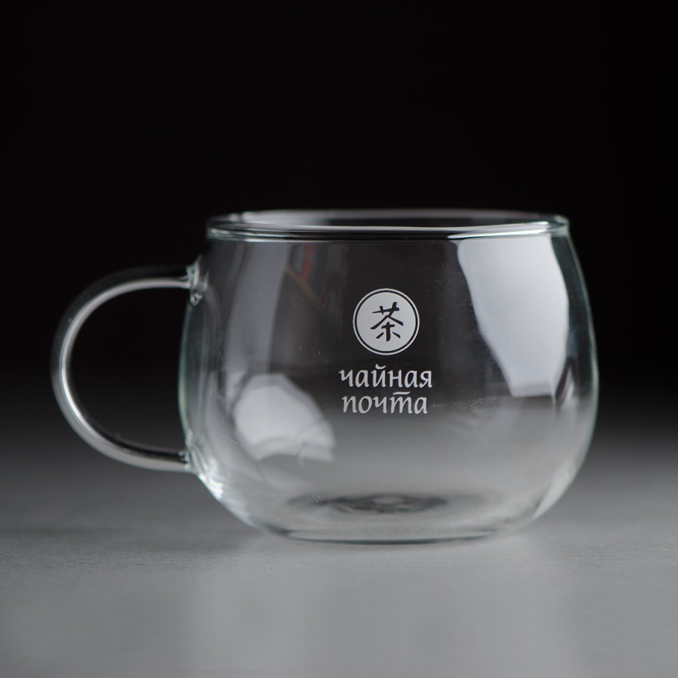 Кружка #1858, "Чайная Почта" стекло 400 мл.