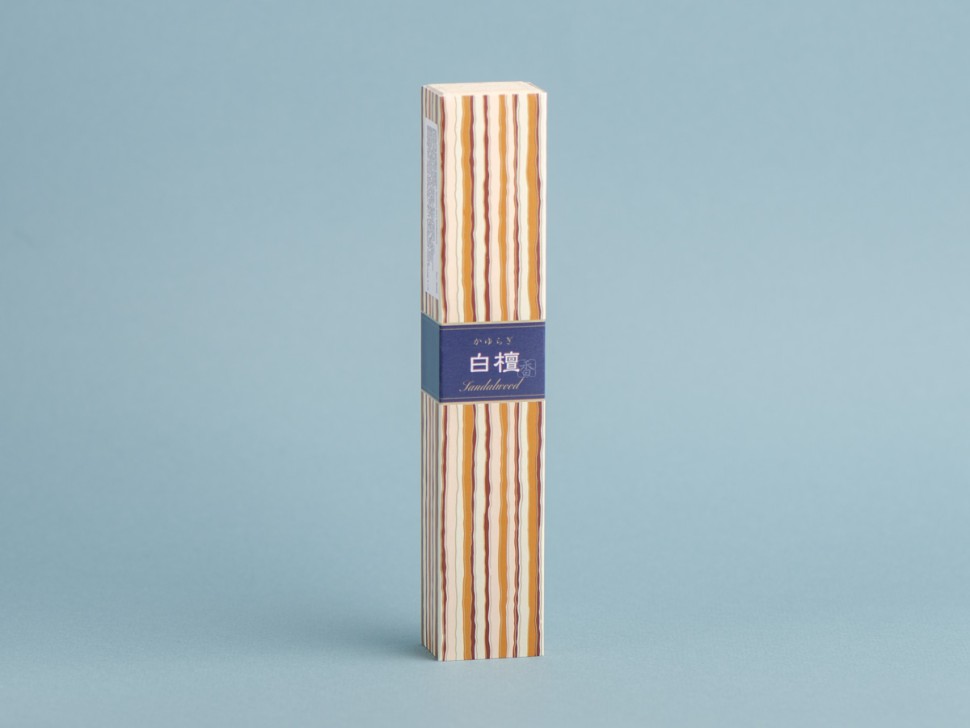 Японское благовоние KAY Sandalwood (Сандаловое Дерево), 40 штук, подставка