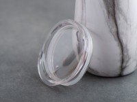 Матешница (калабас, калебас) #447, "Белый мрамор" металлический с крышкой 300 мл.