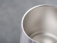 Матешница (калабас, калебас) #447, "Белый мрамор" металлический с крышкой 300 мл.