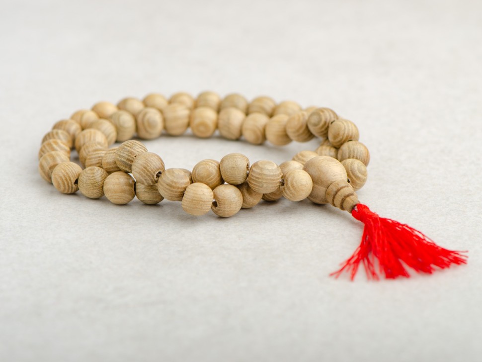 Четки #115, Ясень мореный, 54 бусины, 10 мм.