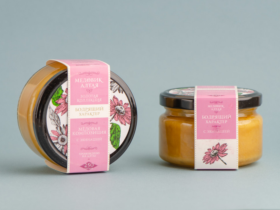 Мёд натуральный, "С Эхинацеей" 250 г.