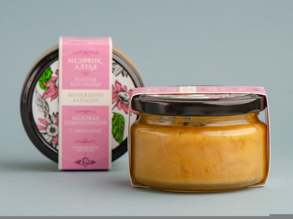 Мёд натуральный, "С Эхинацеей" 250 г.