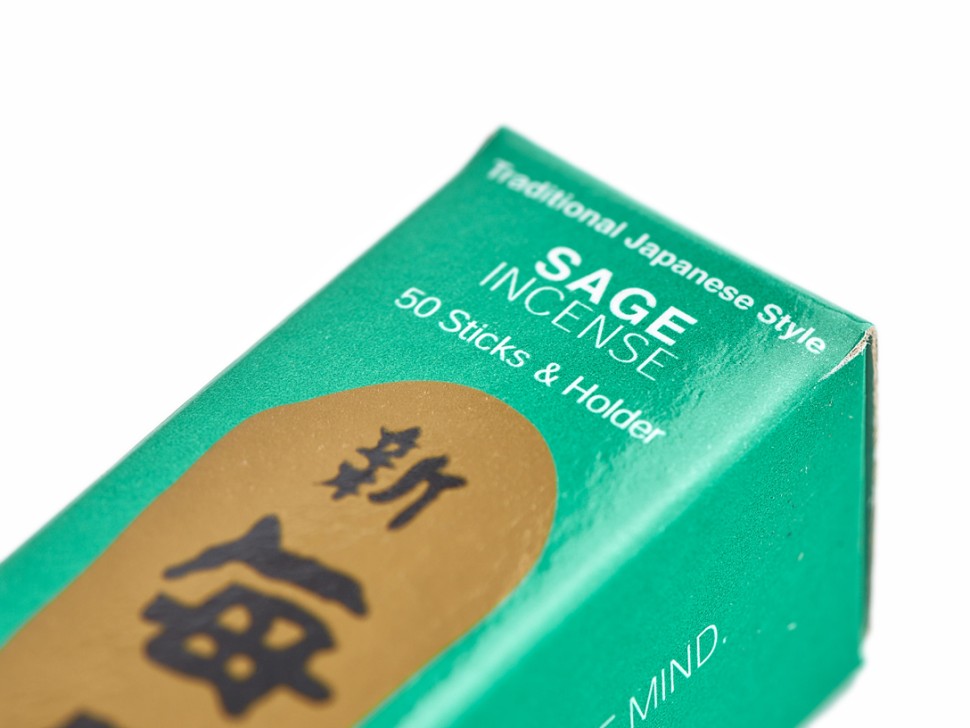 Японское благовоние Morning Star Sage (Шалфей), 50 штук, подставка