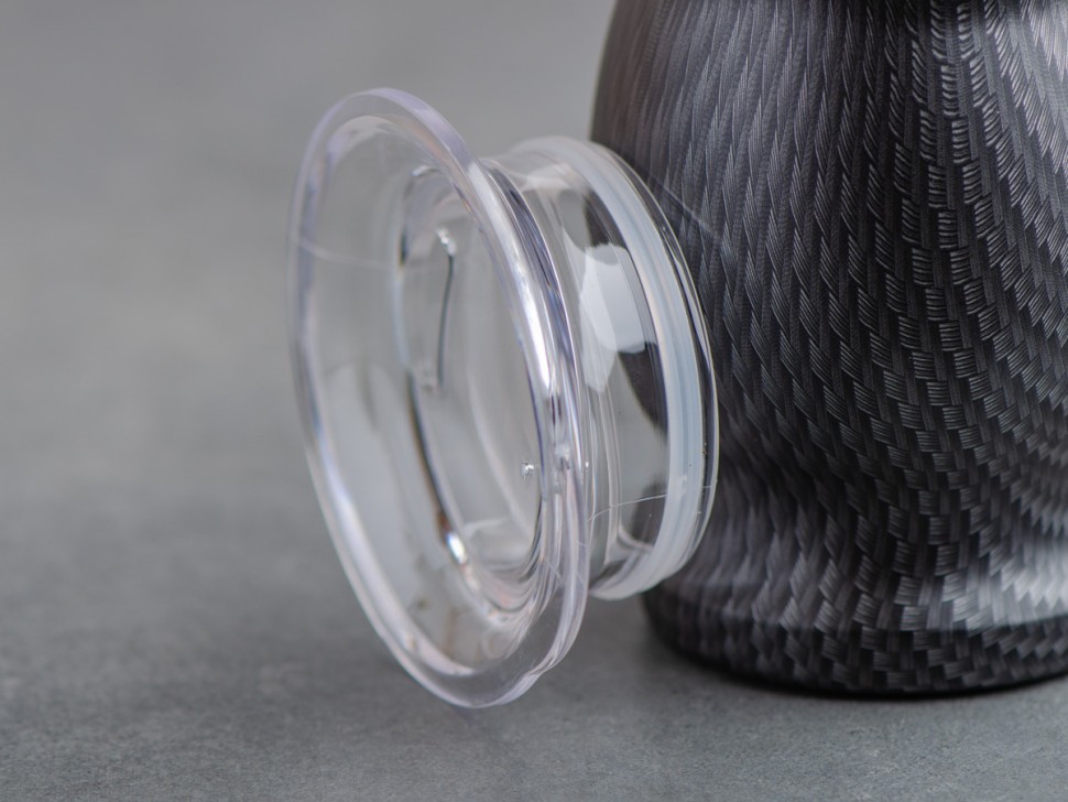 Матешница (калабас, калебас) #449, "Графит" металлический с крышкой 250 мл.