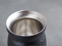 Матешница (калабас, калебас) #449, "Графит" металлический с крышкой 250 мл.