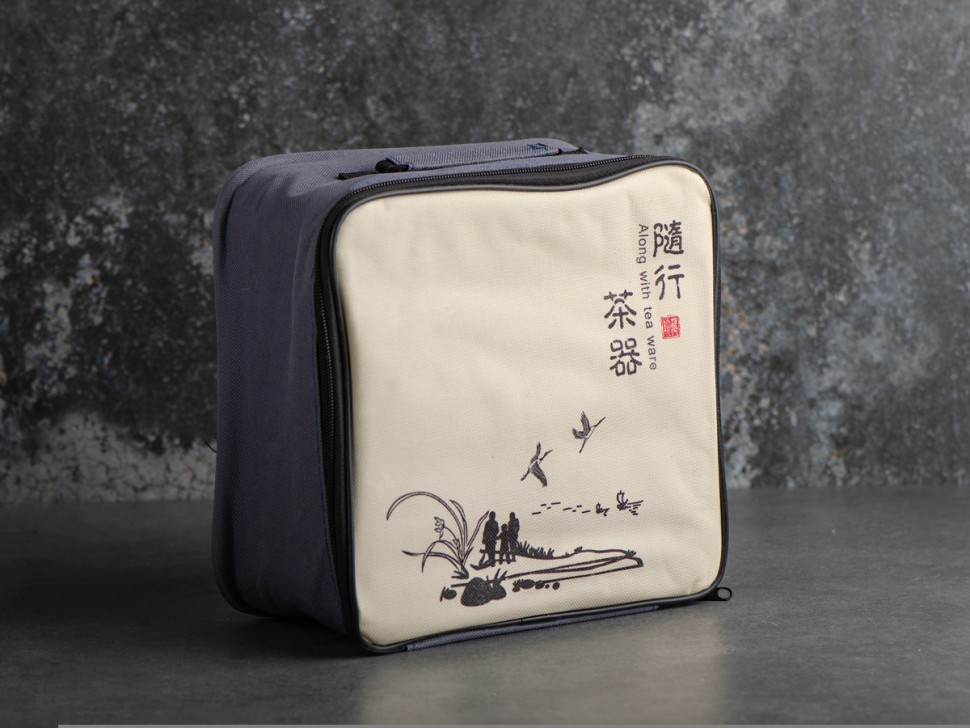 Набор посуды походный (Набор для чайной церемонии) #121, фарфор, 9 предметов.