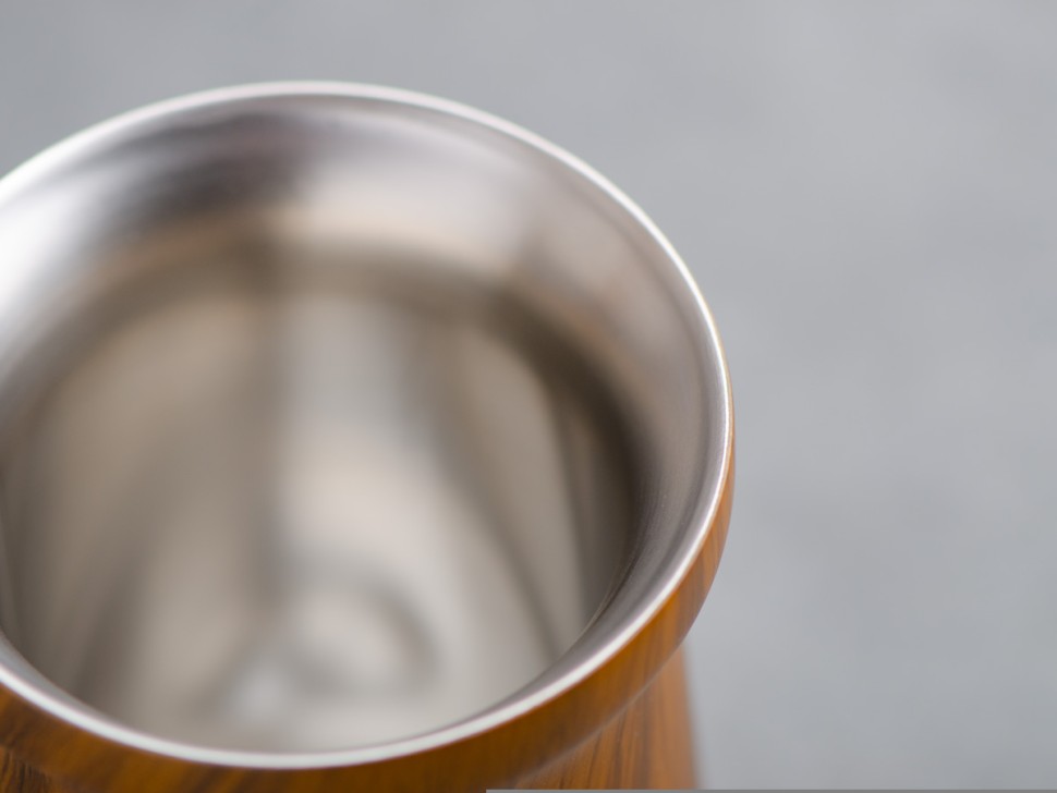 Матешница (калабас, калебас) #448, "Дерево" металлический с крышкой 250 мл.