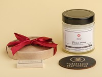 Аромасвеча "Белая омела", деревянный фитиль, соевый воск, 200 мл. Аромасвеча "Белая омела", деревянный фитиль, соевый воск, 200 мл.