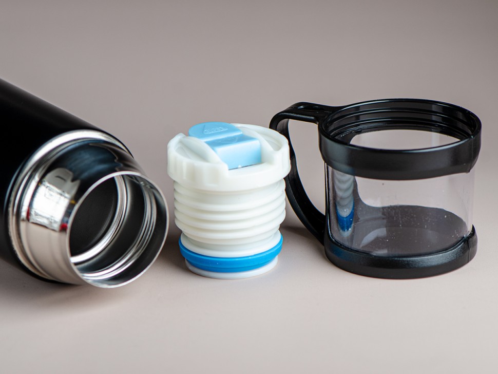 Термос с кружкой #75, черный, 500 мл.