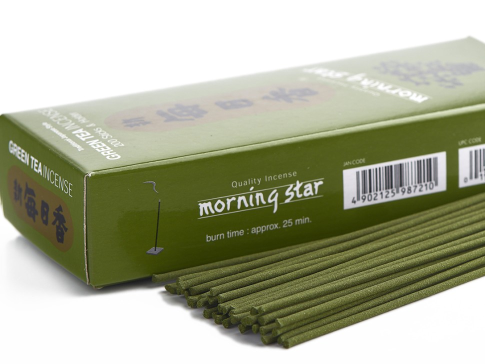 Японское благовоние  Morning Star Green Tea (Зеленый чай), 200 штук