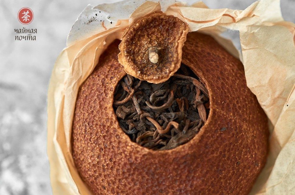 Шу пуэр "Ган Пу" в мандарине