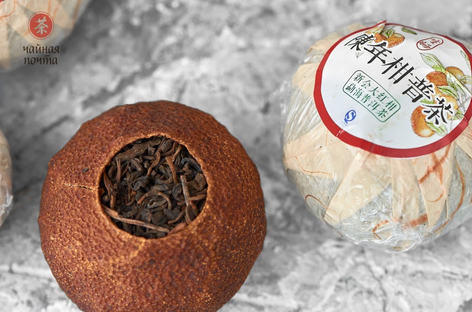 Шу пуэр "Ган Пу" в мандарине