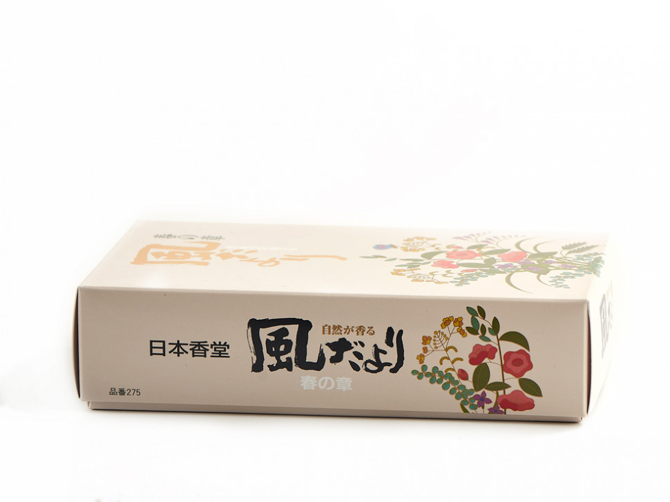 Японское благовоние Kazedayori Spring (болгарская роза, слива, сакура, лилия), 370 штук