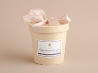 Ароматическая свеча с деревянным фитилем "Розовые кристаллы сахара" 200 мл.