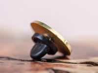 Значок-пин "Чайная Почта", латунь, 1,5 см., (черный)