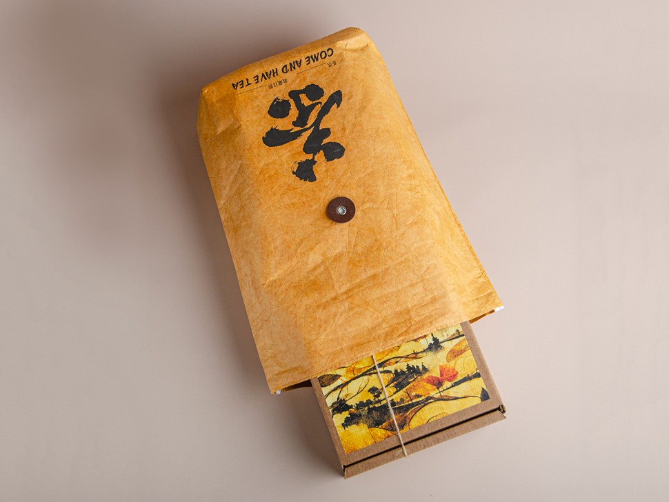 Сумочка "Чайный крафт" для чая и посуды